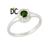 White Topaz Citrine Chrome Diopside Gemstone Ring Sterling Silver Solitaire Ring Jewelry Manufacturer