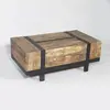 Antique Rough Mango Wood Industrial Center Coffee Table