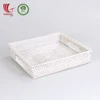 Handwoven Vietnamese Square Rattan Serving Tray Basket With Handle Wholesale