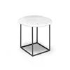 New design marble polish surface end table with metal frame side table for hotel