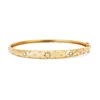 Gold plated 3A Cubic Zirconia starburst women cuff bangle bracelet women