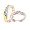 Couple Ring - 2019 summer jewelry collection available in any metal like Silver, GoldSilver Crystal Wedding Couple Rings