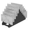 wholesale customized countertop matt black lucite tile stone stand