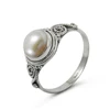 Lovable freshwater pearl finger ring wholesale online 925 sterling silver jewelry gemstone rings supplier