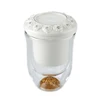 White Ceramic Porcelain Cup logo tea Strainer infuser tea cup Heat Insulation Double Wall Mug with Ceramic Lid