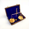 High Quality Amazon Hot Selling Nautical Decor Gift Small working Brass Pan 10 gram Weighing Balance Scale in Wooden Box