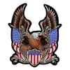 Patriotic American Flag Eagle Clutching Arrows Biker Patch