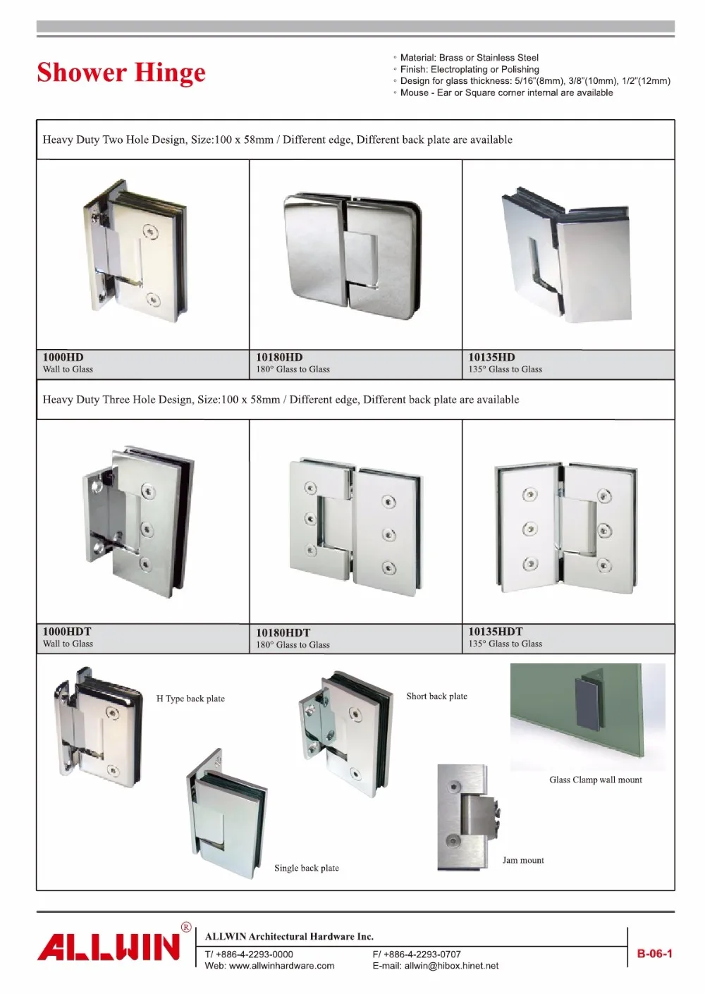 Solid Brass Heavy Duty Three Screw Wall Mounted Shower Door Hinge Buy