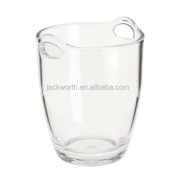1250 Ml Plastic Iceless Ice Bucket With Tongs Buy Double Walled Clear