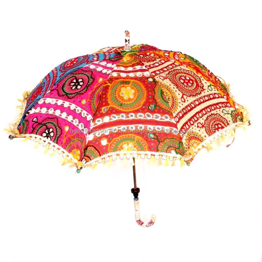 Rajasthani Sun Umbrella Embroidery Designer Cotton Parasols Traditional ...
