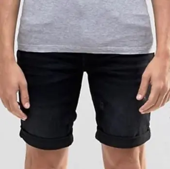 jean shorts black mens