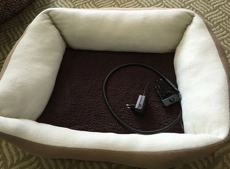 12v Coffee Brown Indoor Electric Infrared Heated Dog Pet Bed Buy