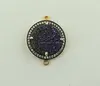 Beautiful Titanium Druzy with Cz Pave Station Connector
