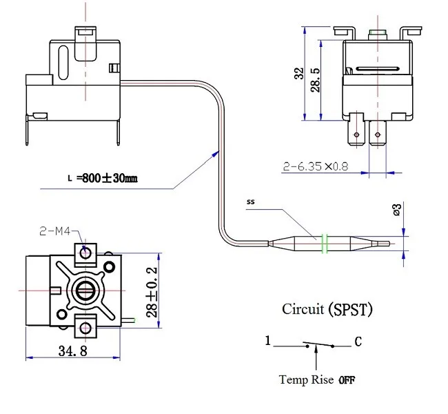 Alta Calidad Termostato Capilar Para Flavor Wave Oven Parte Y Partes De Gas  De Cocina Gama Termostato - Buy Ola Sabor Horno De Parte Product on  Alibaba.com
