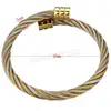 Stainless Steel Jewelry Sets bangle finger ring plated adjustable two tone 5mm 2.5mm Inner Diameter Approx 50mm US Ring Size 6.5