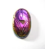 Pink Titanium Coated Window Druzy Oval Loose Gem Stone