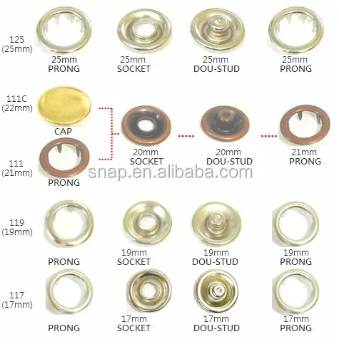 Plastic,Metal,Garment,Press,Four Parts Snap Button - Buy Snap Button ...