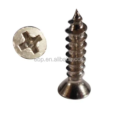 Nickel Plated Chipboard Screws / Nickel Plating Fibreboard Screws