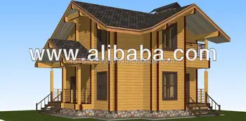 Log Cabin 8 4x8 4 M With Round Logs Or Glulam Of Siberian Pine