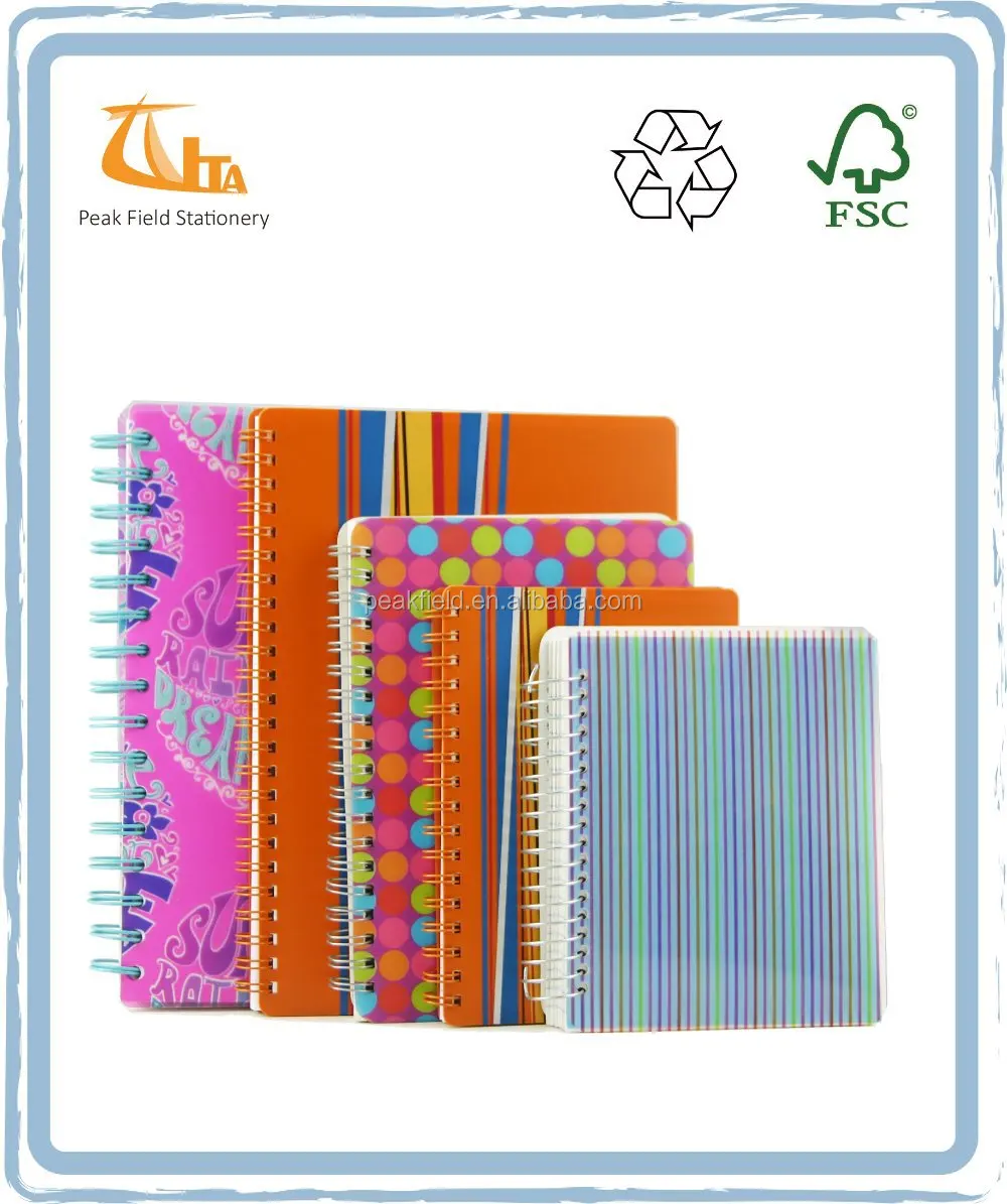 PP cover note book assorted