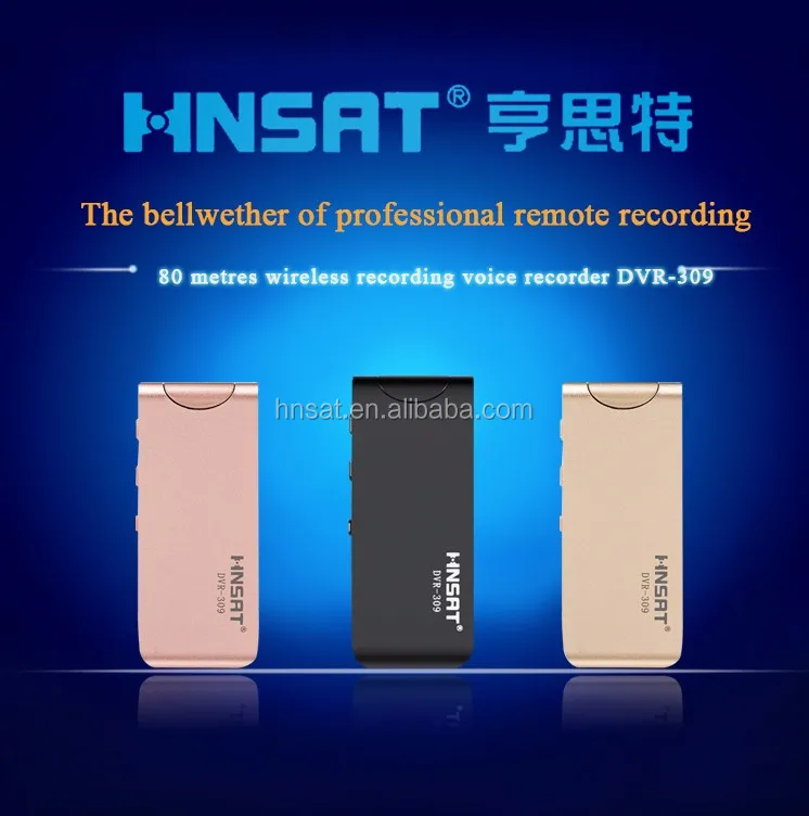 80 Meters Professional long battery life wireless microphone voice recorder