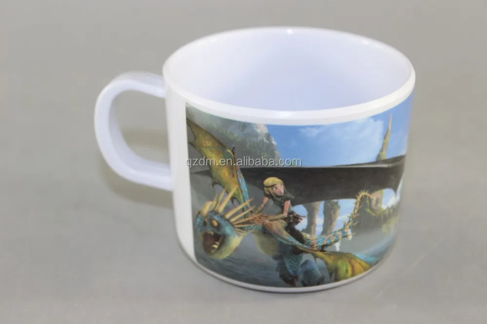 Cool Design Melamine Milk Cup With Handle For Boy