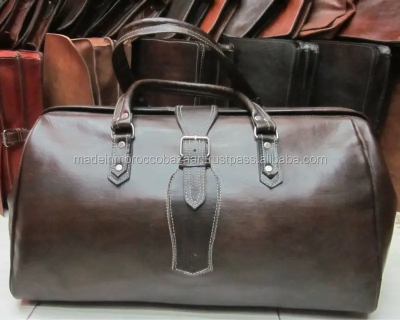 genuine leather holdall