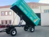 Farm Trailer Double Axle Rear Tipping Air Brake 10 Tones Farm Tipping Trailer
