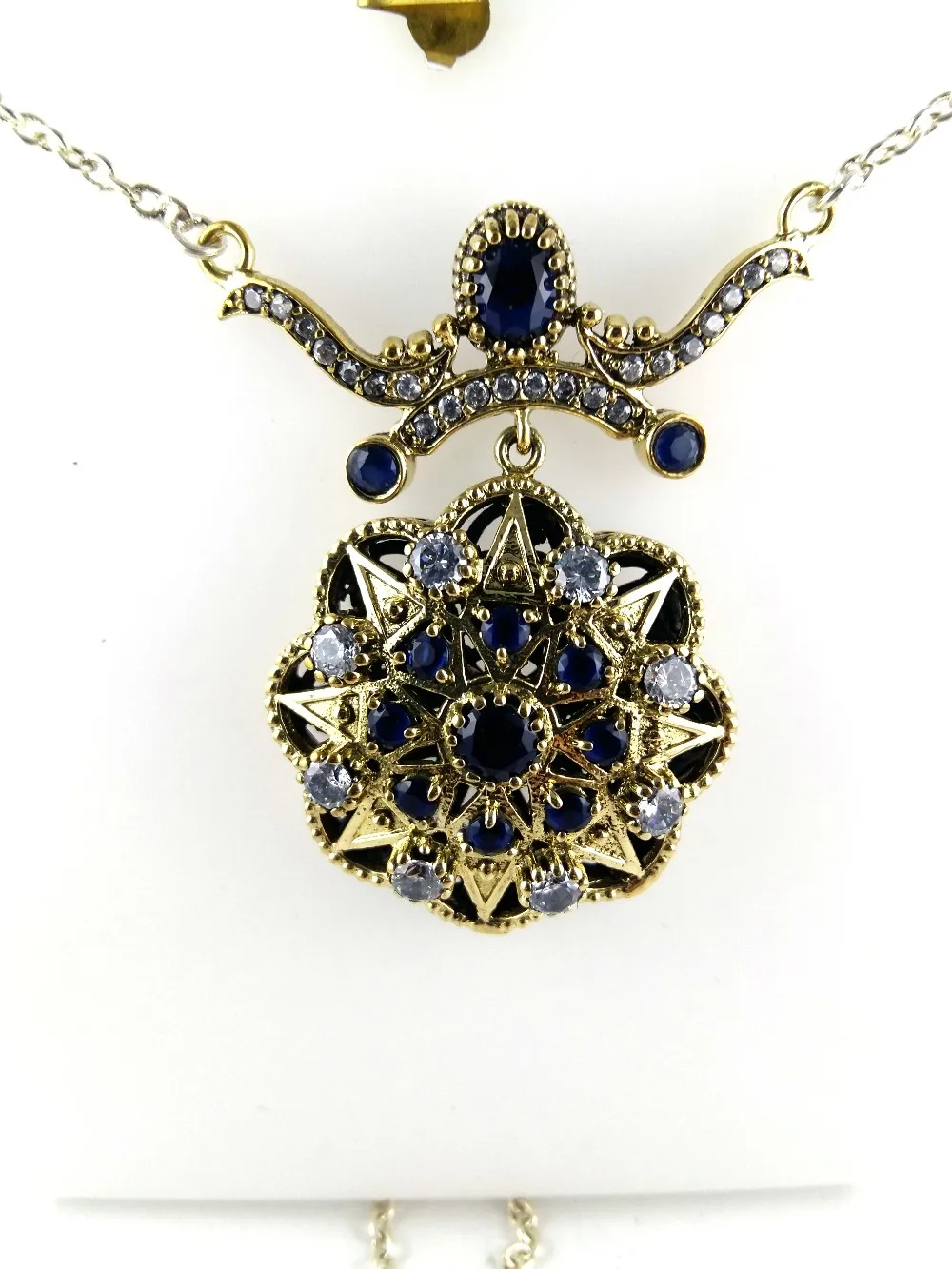 Turkish Ottoman New Design Oxidized 925 Sterling Silver Necklace With