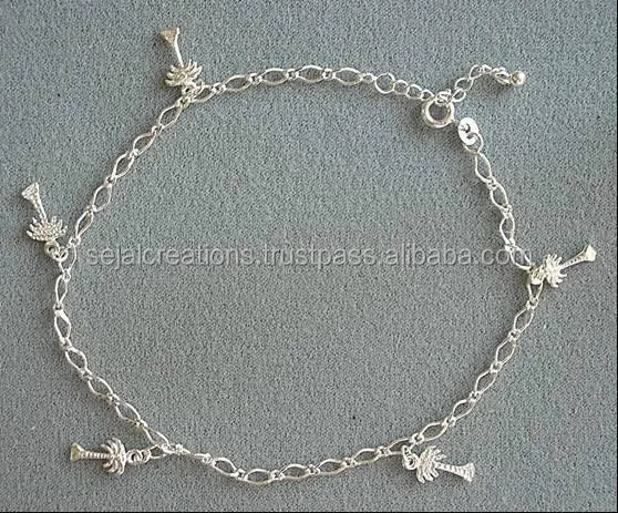 silver anklet jewellery