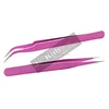 2017 private label wholesale eyelash tweezer with beautiful colors/ Hot pink/ 3erubies tweezers/3e rubies beauty tools