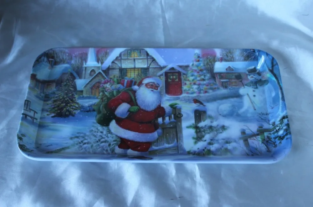 11.8inch christmas melamine tray