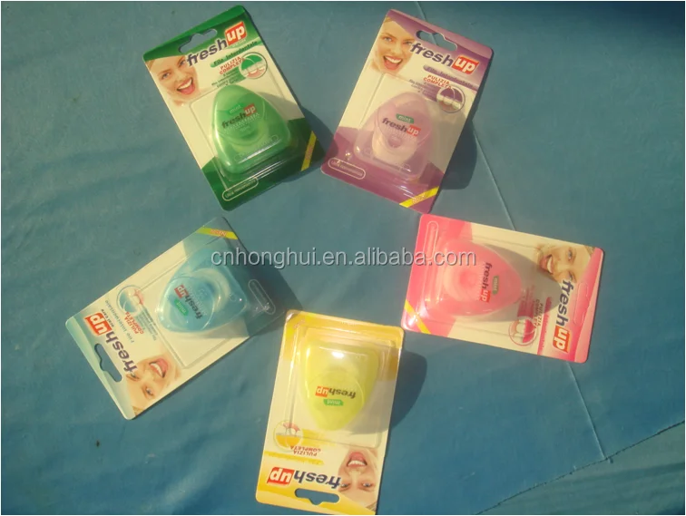 Bulk Toothpick Colored Abrasive Dental Floss Pick Individually Wrapped