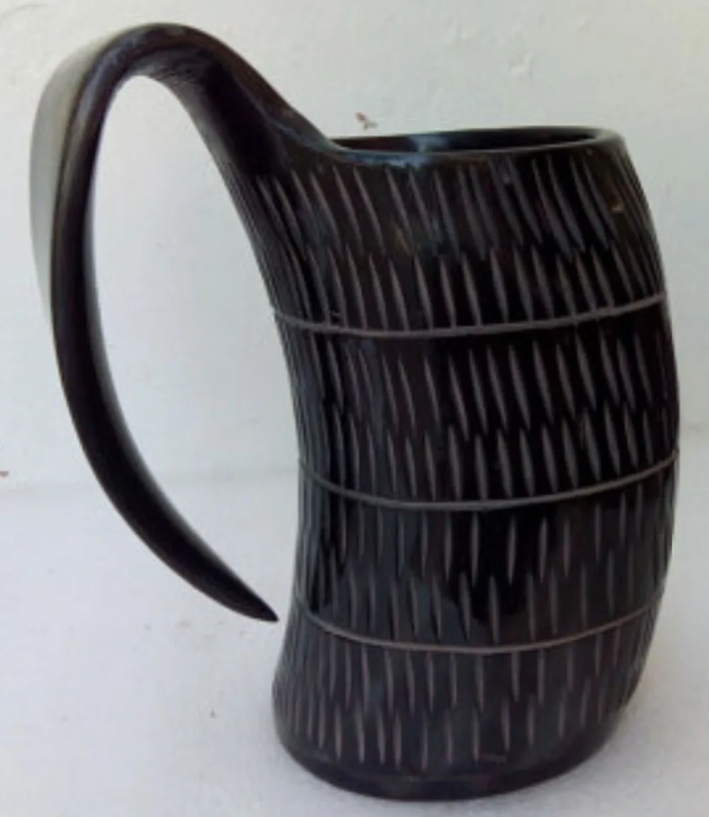 Natural Horn Drinking Glasses Made From Natural Buffalo Horn Suitable