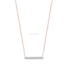 Solid 18K Rose Gold Genuine Diamond Bar Pendant Necklace Wholesale Manufacturer Supplier Connector Jewelry