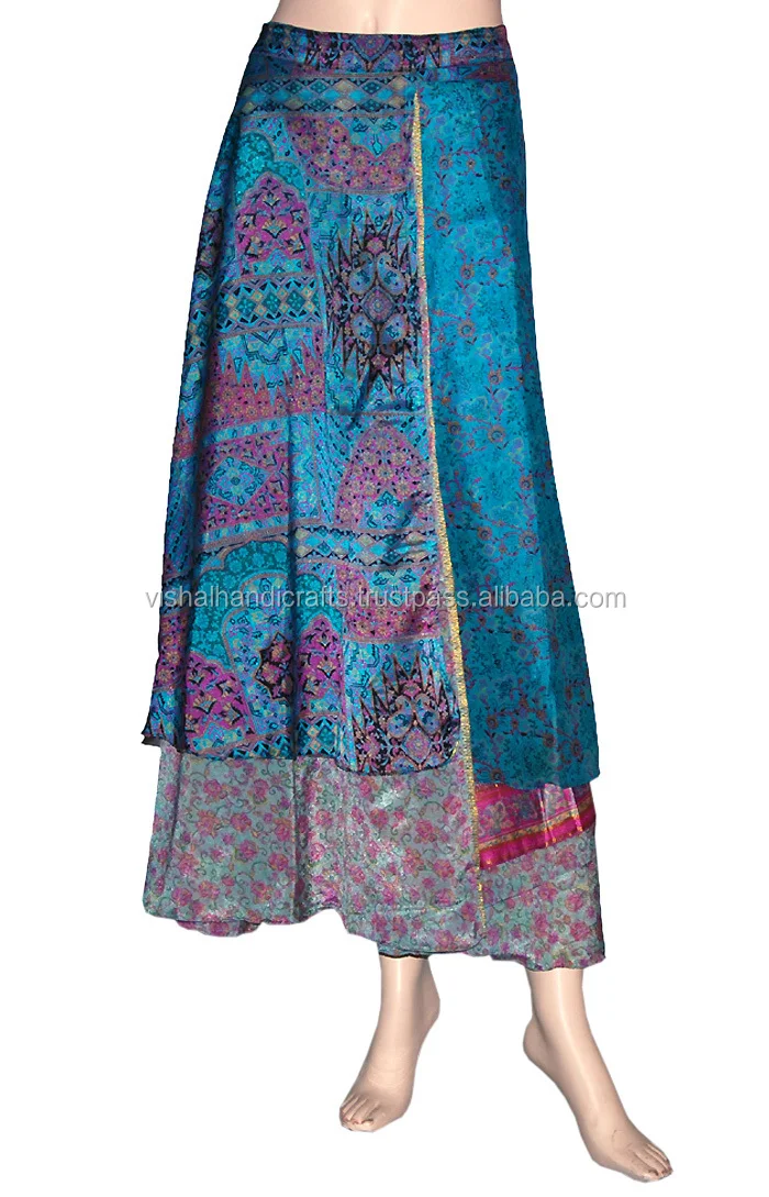 Buy 1 Wrap Skirt 100 Ways To Wear Multiwear 2 Layered Silk Sari