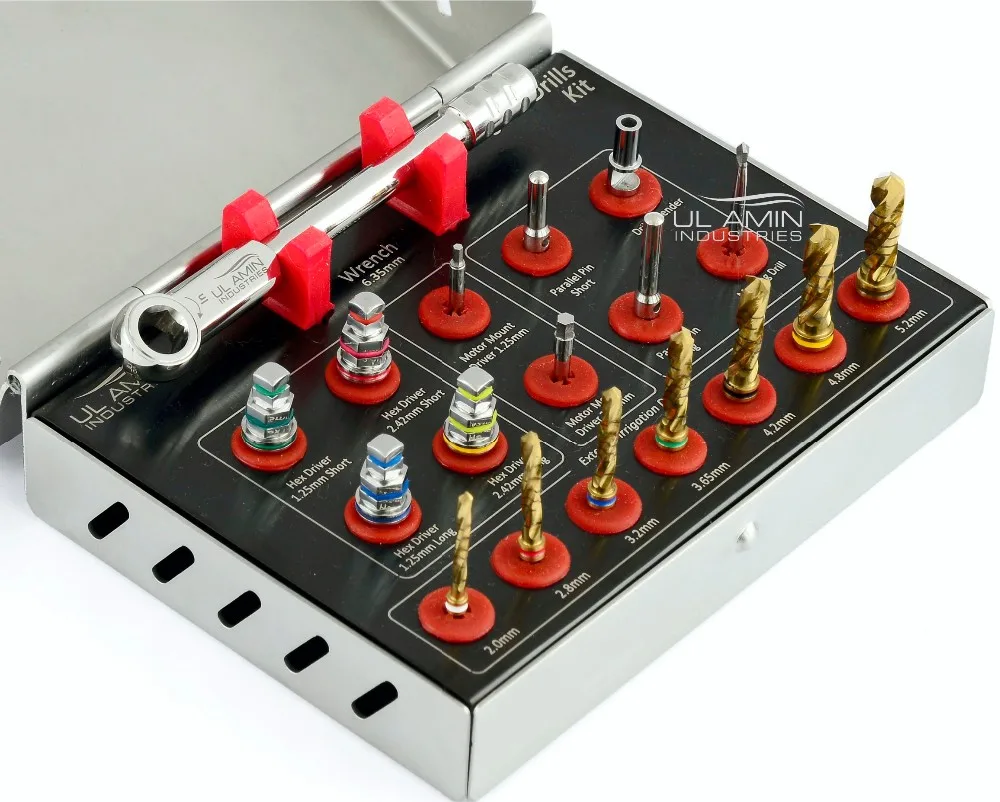 Surgical Drills Kit Dental Implant Full Instruments Ratchet Drivers