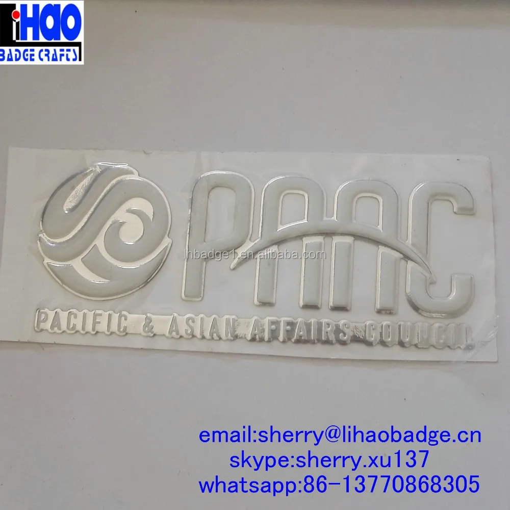 Custom 3d Chrome Logo Sticker Metallic Pvc Sticker 3d Car Emblem Buy