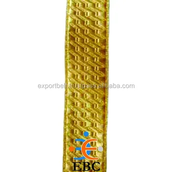 Ejército de encaje vestidos de uniforme Fancy Traje Trenza de oro Metal para militar