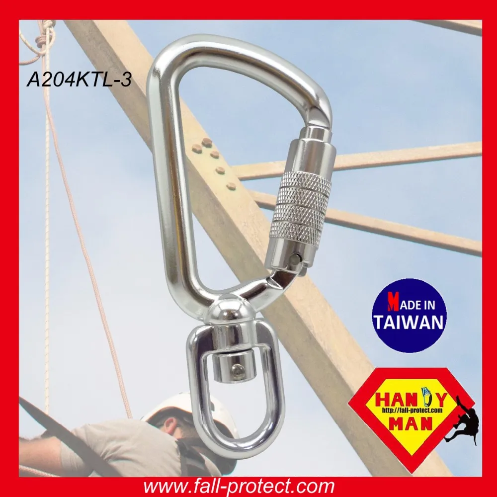 Tool Tether Swivel Aluminum 8kn Safety Hook - Buy Tether Hook,Tether ...