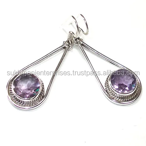 Larimar Stone Earrings 925 Sterling Silver Jewelry Wholesale Handmade