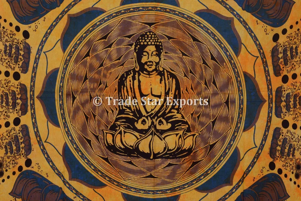 Buddha Tapestry Wall Hangings indian cotton twin buddha meditation lotus wall art bohemian Buddha Tapestry Wall Hangings indian cotton twin buddha meditation lotus wall art bohemian
