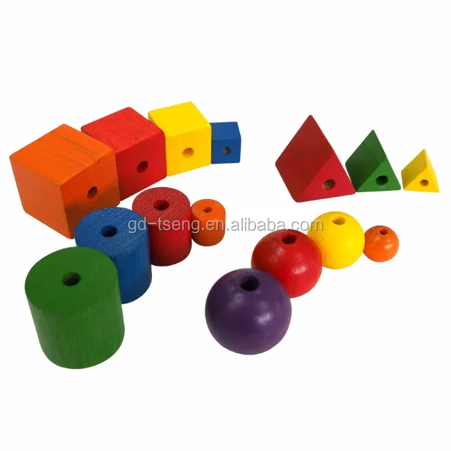 Gd Wholesale,Fun4 Sizes assorted Wooden Beads Mixed /building Block