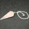 Natural Rose Quartz Cone dowsing pendulum, wholesale cone pendulum, dowsing pendulum.