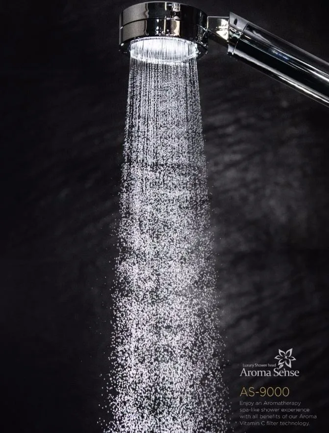 As9000rb (aroma Sense 9000 Shower Head Matt Black Shower Head) Made In