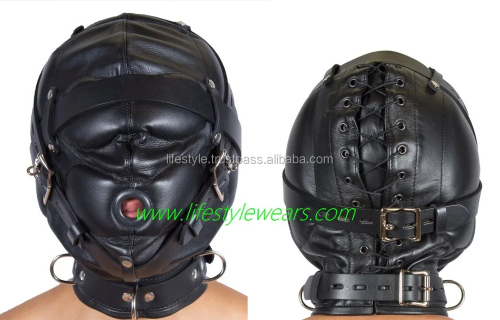 Custom leather bondage hoods