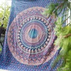 Blue Queen Mandala Bedspread Indian Tapestry Hippie Bedding Wall Hanging Boho Cotton Beach Throws Curtains Bed Sheets CJARY-47