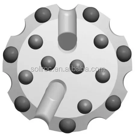 High-Efficiency DTH Drill Bit with Carburized Steel and Carbide for 57mm to 660mm Diameter Applications