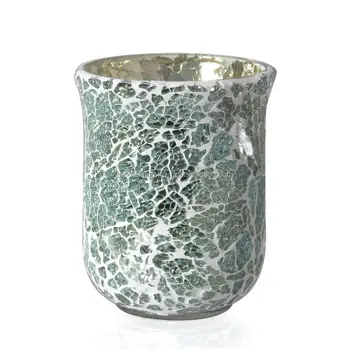 Elegant Le Gl Mint Green Tea Light Holder Is A Luxurious Elegant Le Gl Mint Green Tea Light Holder Is A Luxurious Addition Mosaic Hurricane Candle