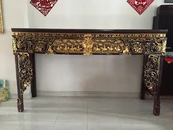 Antique Carved Rosewood Altar With Ornate Gold Leaf Buy